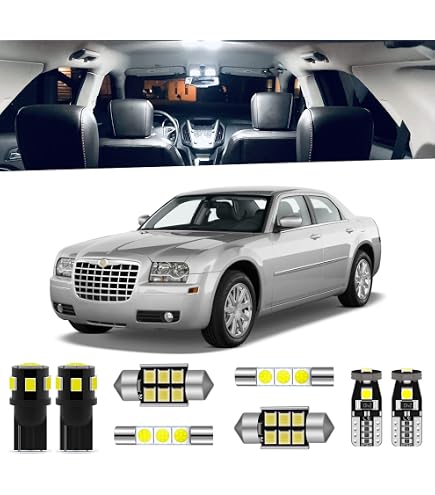 2x LED Feux Position Latéraux Jaunes Pour Chrysler 300 300C 2005-2010 - Triple Rangée Lumineuse