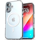 Encased Belt Case Compatible with iPhone 16, Magnetic Cover with Belt Clip Phone Holster, Compatible with MagSafe (Crystal Clear)