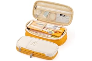 EASTHILL Big Capacity Pencil Pen Case Office College School Large Storage High Capacity Bag Pouch Holder Box Organizer Blue N