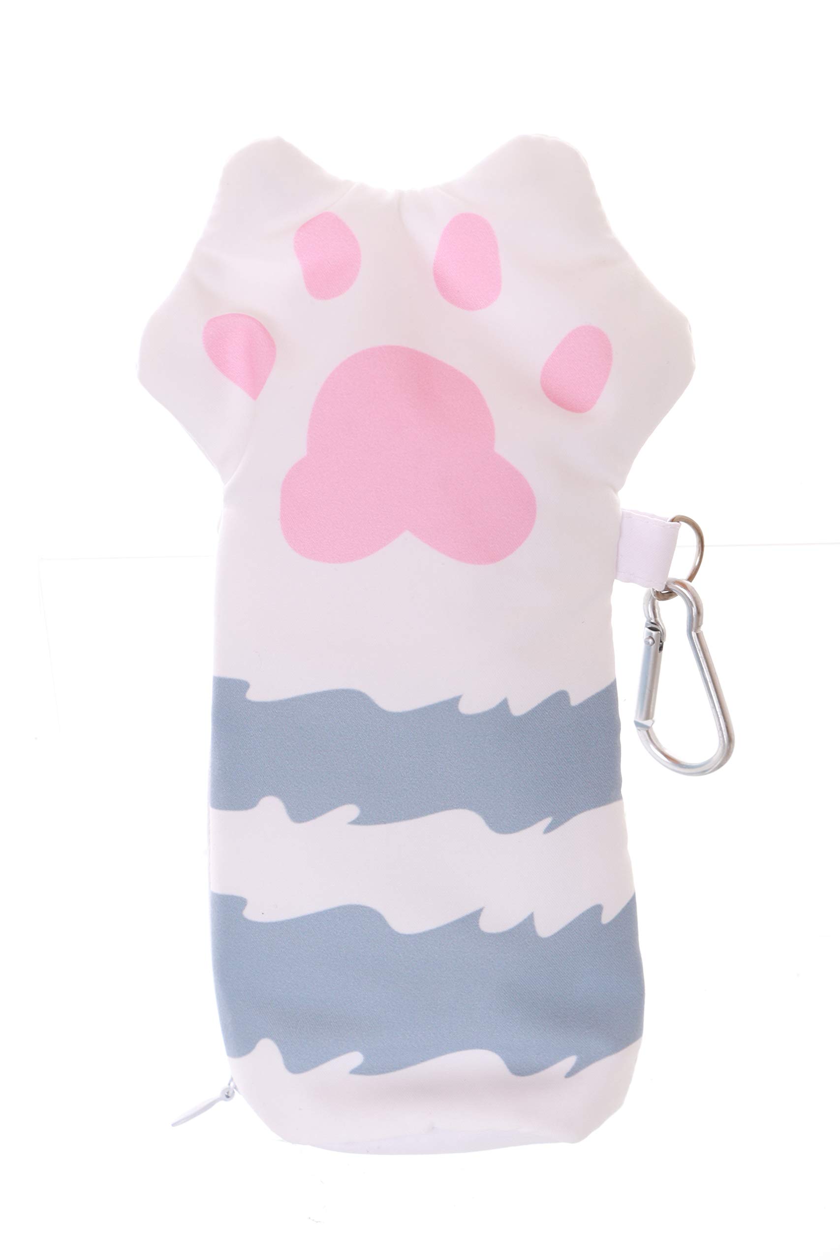 LB-117-2 Grey Cat Paw Pencil Case Cosmetics Bag Japan Harajuku Kawaii