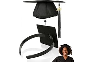 Aolamegs Graduation Cap Headband Insert, Firm Anti-Fall Hair Band for Grad Cap,Secure Hairstyle for Graduates,Students,Women