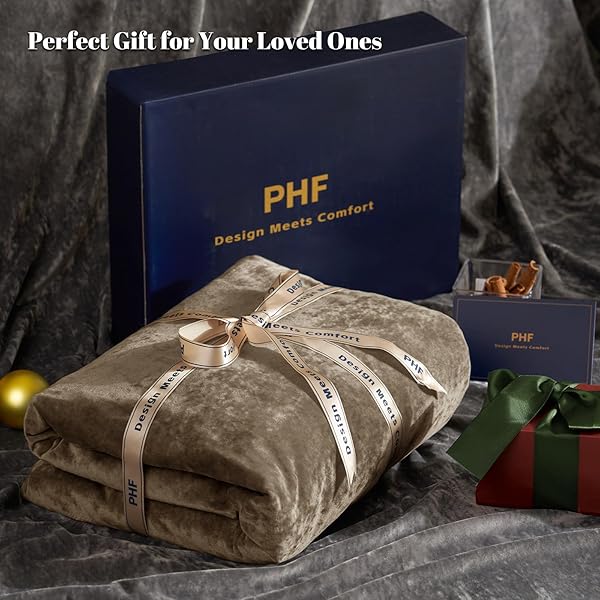 PHF TRULY VELVET FITTED SHEET ONLY KING SIZE, LUXURY SUPER SOFT COZY FUZZY FLEECE BOTTOM SHEET, DEEP POCKET UP TO 16″,STRENGHTH ELASTIC BAND,SUITABLE FOR FALL WINTER SPRING, NO PILLOWCASES, KHAKI