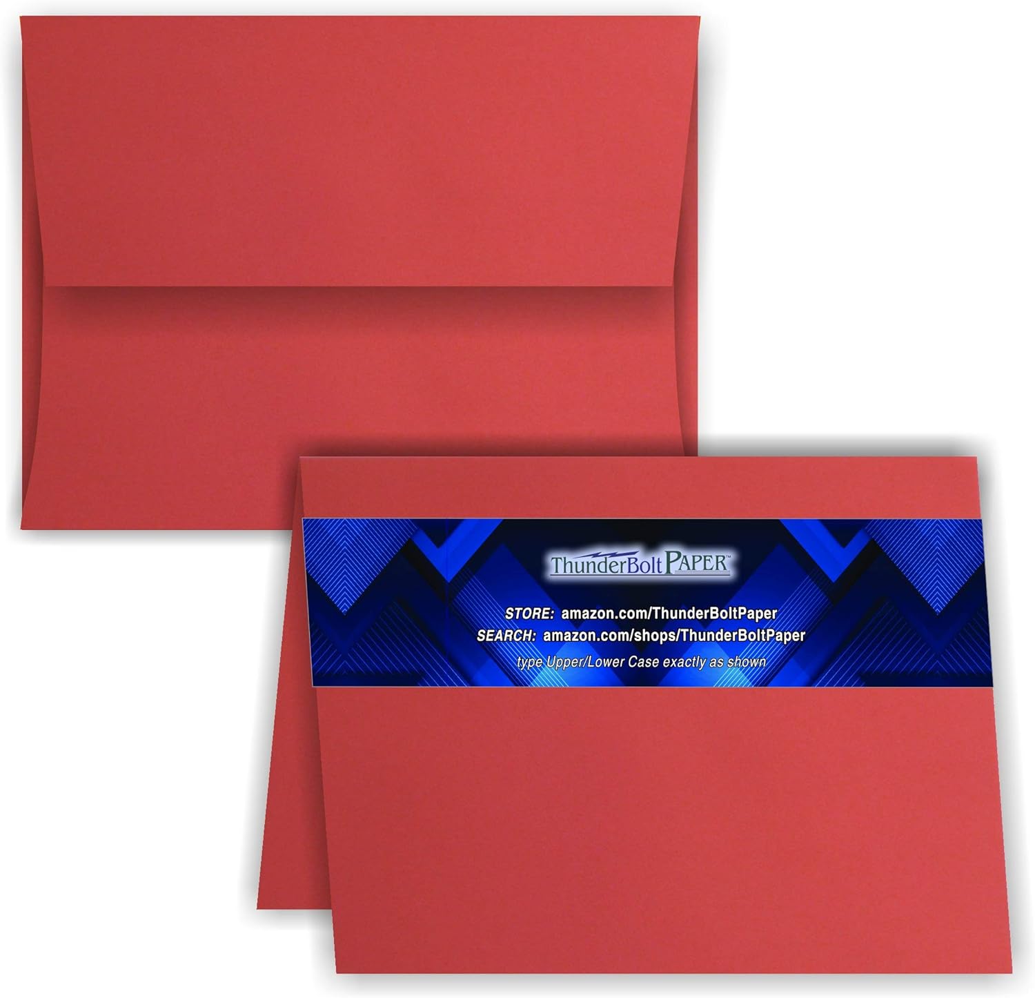 4X6 Folded Size with A-6 Envelopes - Bright Apple Red - 25 Sets - (6X8 Cards Scored to Fold in Half) White Labels - Blank Matching Pack - Invitations, Greeting, Thank You, Notes, Holidays, Weddings : Office Products