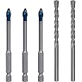 Bosch 5X Expert HEX-9 Hard Ceramic Drill Bit Set (for Hard Tiles, Soft Tiles, Ø 6 mm, Professional Accessory Impact Drill/Driver, Rotary Drill/Drivers)