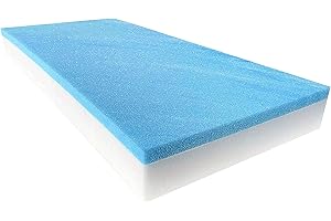 FoamTouch 5" x 40" x 72" Bunk Mattress, Gel Memory Foam on High Density White, RV Mattress Replacement Variety, Cover Not Included