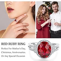 AGRULE 5.2 Carat Ruby Gemstone Ring for Women