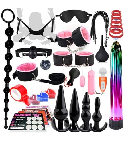 Amazon.com: Sex Toys BDSM Restraints Sex Machine Vibrator, 32Pcs Kit  Bondage Gear and Accessories for Adult Women and Couples : Health &  Household
