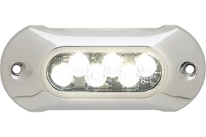 Attwood 65UW06W-7 Lightarmor Ultra-Bright 6-LED 1,350 Lumen Underwater Light, Intense White