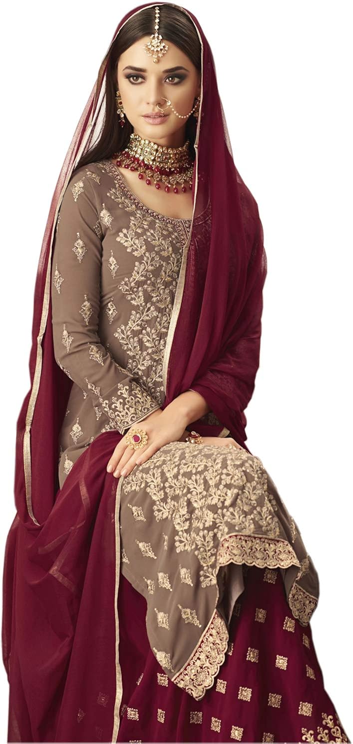 dresser women's faux georgette sharara salwar suit