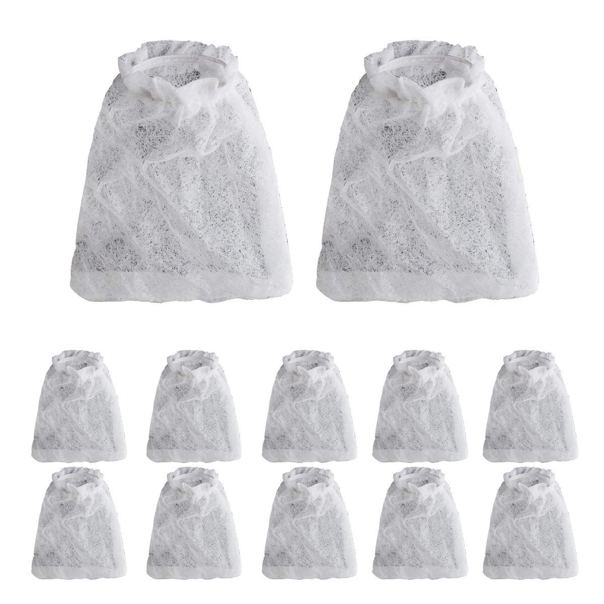 Saim Aquarium Filter Bag Cleaner Replacement Filter Bags Battery-Powered Gravel Cleaner Fitting Bags 12Pcs