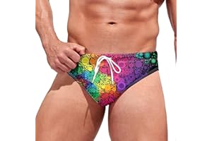 Mens Swim Trunks Quick Dry Swim Briefs Beach Bathing Suit Shorts Swimwear Low Rise Bikini Plus Size Swimsuit