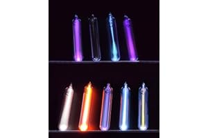 MODEROCK Rare Luminous Gases Element Collection,99.999% Purity,Including Helium,Neon,Argon,Krypton,Xenon,Nitrogen,for Collection,Display,Teaching,Gift,9 Pcs