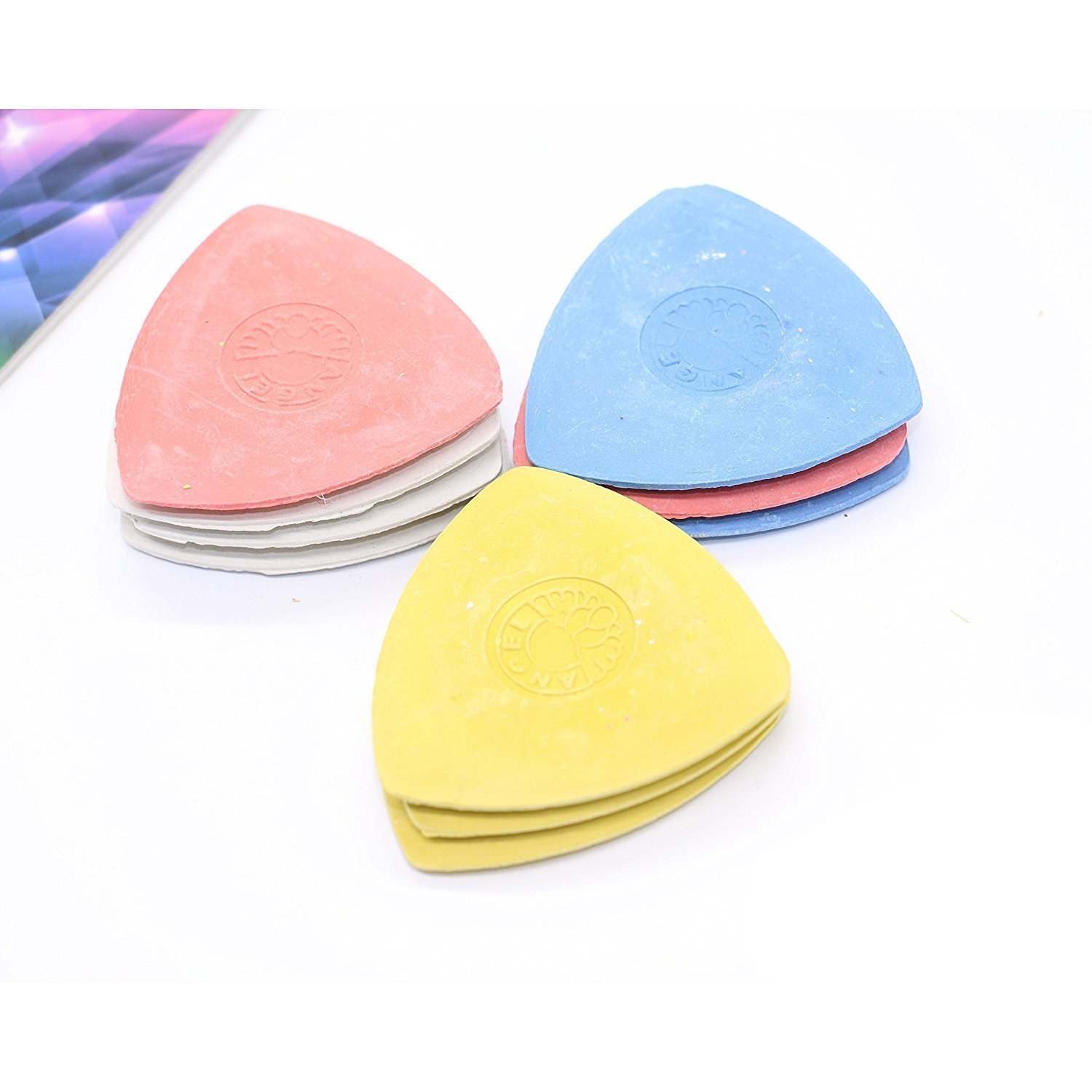 Fancy Source Professional Tailor's Chalk Triangle Tailor's Chalk for Tailoring, Sewing, Quilting, Crafting, Notions, Fabric Marking - Sewing Notions & Accessories (4 Colors, 10 Pieces)
