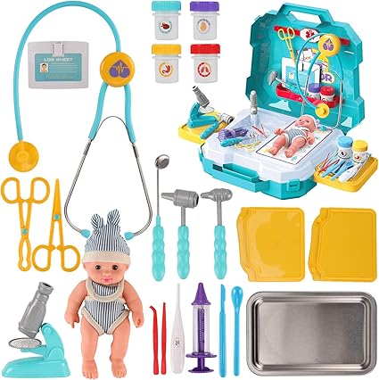 doctor set with working stethoscope