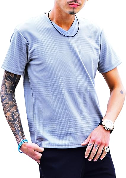 Amazon ジョーカーセレクト Joker Select メンズ 半袖 Tシャツ Vネック トップス 白 黒 チェック 迷彩 Tシャツ カットソー 通販