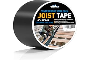 AMAZING WORKS Joist Tape - Heavy Duty Deck Joist Tape, 1 Roll of 6" x 50' Waterproof & Weatherproof Deck Flashing Tape Protects the Top of the joist, Beam, and Rim joist from Developing Rot and Wood Decay