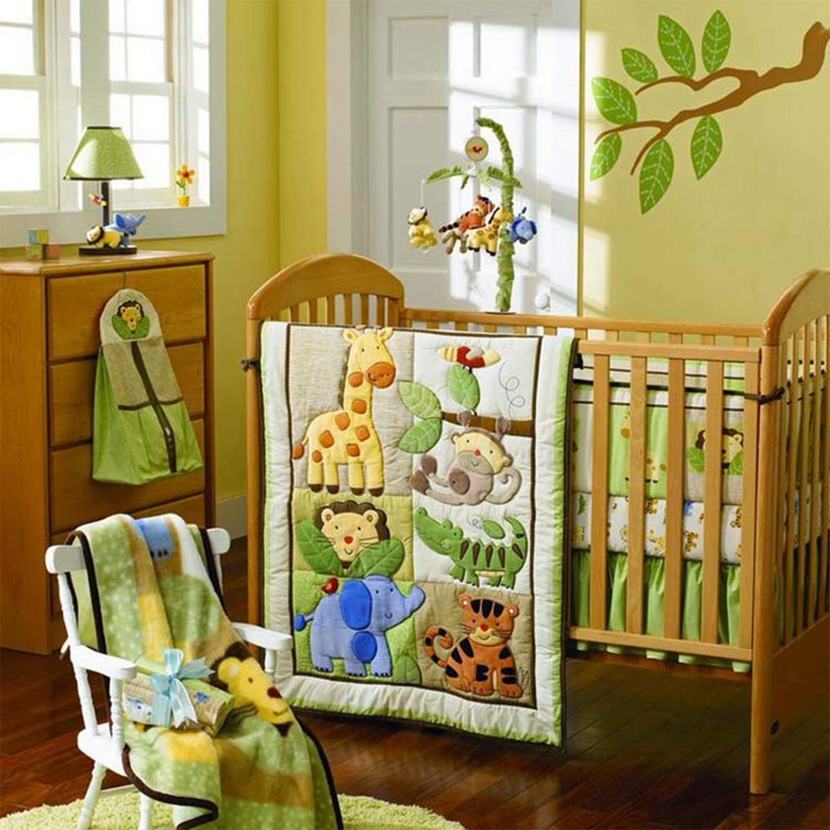 jungle theme cot bedding