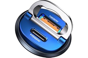 【Upgraded】 125W USB C Car Charger Super Fast Charging for iPhone 16, [PD65W & QC60W][All Metal] MRGLAS Cigarette Lighter Car Charger,Dual Port for iPhone 16 15 Pro iPad Samsung S25 S24 MacBook-Blue