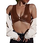 krtwrnt Women‘s Sparkly Festival Rave Outfits Sexy Concert Crop Top