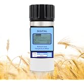 Dual-Display Grain Moisture Meter Seed Humidity Tester for 25 Types Crops | Sync Moisture &amp; Temp Readout, External Temp Sensor Support, Backlight, Fast Precise Test for Field &amp; Lab Use (Model AMT65C)