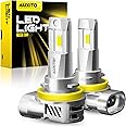 AUXITO H8 H9 H11 Light Bulbs, Direct H11 Replacement, 30000LM Fog Light, Mini Size, Pack of 2