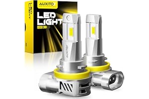 AUXITO Upgraded H11 LED Headlight Bulbs, 1:1 Mini Size, 1500% Brighter 80000LM 6500K Cool White with Cooling Fan, H8 H9 LED L