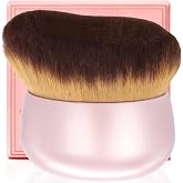 Extra Large Body Makeup Brush For Self Tanner, Leg Makeup &amp;Bronzer Blend,75 mm Wide-headed Kabuki Brush Provides More Even &amp;Pretty Application, Oval Face&amp;Back Makeup Brush, Wet&amp;Dry Use- Pink Rose Gold