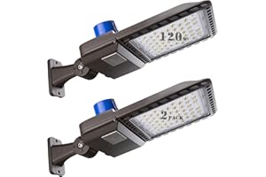 LIGHTDOT 120W LED Parking Lot Light (16800lm Eqv 500W HPS) 5000K Arm Mount LED Pole Light,5000K Dusk to Dawn Outdoor Area Lighting for Parking Lot/Outdoor Sports Stadium (2Pack)