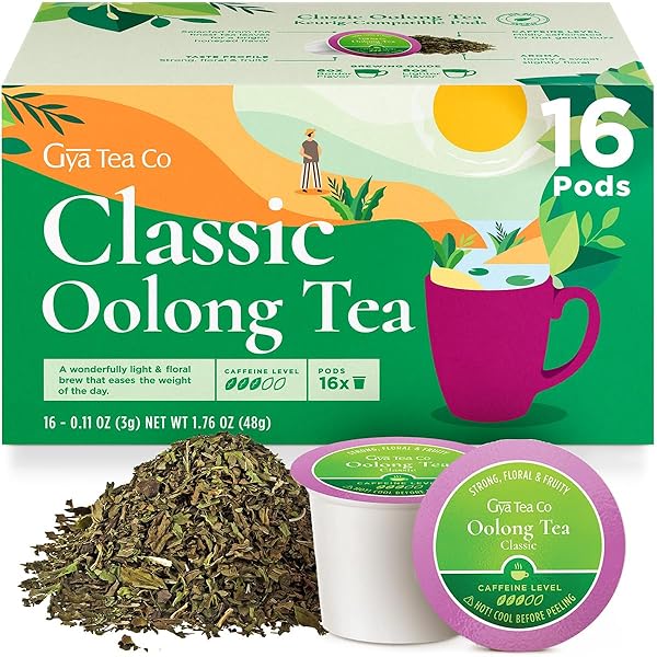 GYA TEA CO CLASSIC OOLONG POD (16 CT) – MILDLY CAFFEINE TEA WITH FLORAL & TOASTY FOR UNWINDING OR REFRESHING KICKSTART THE DAY
