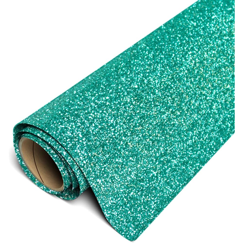 3/mo Finance Siser Glitter HTV 12"x3ft Roll (Jade) Iron on Heat