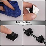 Hoiny Adhesive Cable Clips 60pcs 4 Sizes Black Wire Cord Holder Self‑Adhesive view 5