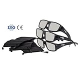 Plastic Solar Eclipse Glasses /w Carry Case | Adult Size | Cool Style and Look | CE and ISO Tested | Safe Solar Viewing &ndash; 3 Pack (3 Glasses and 3 Cases)