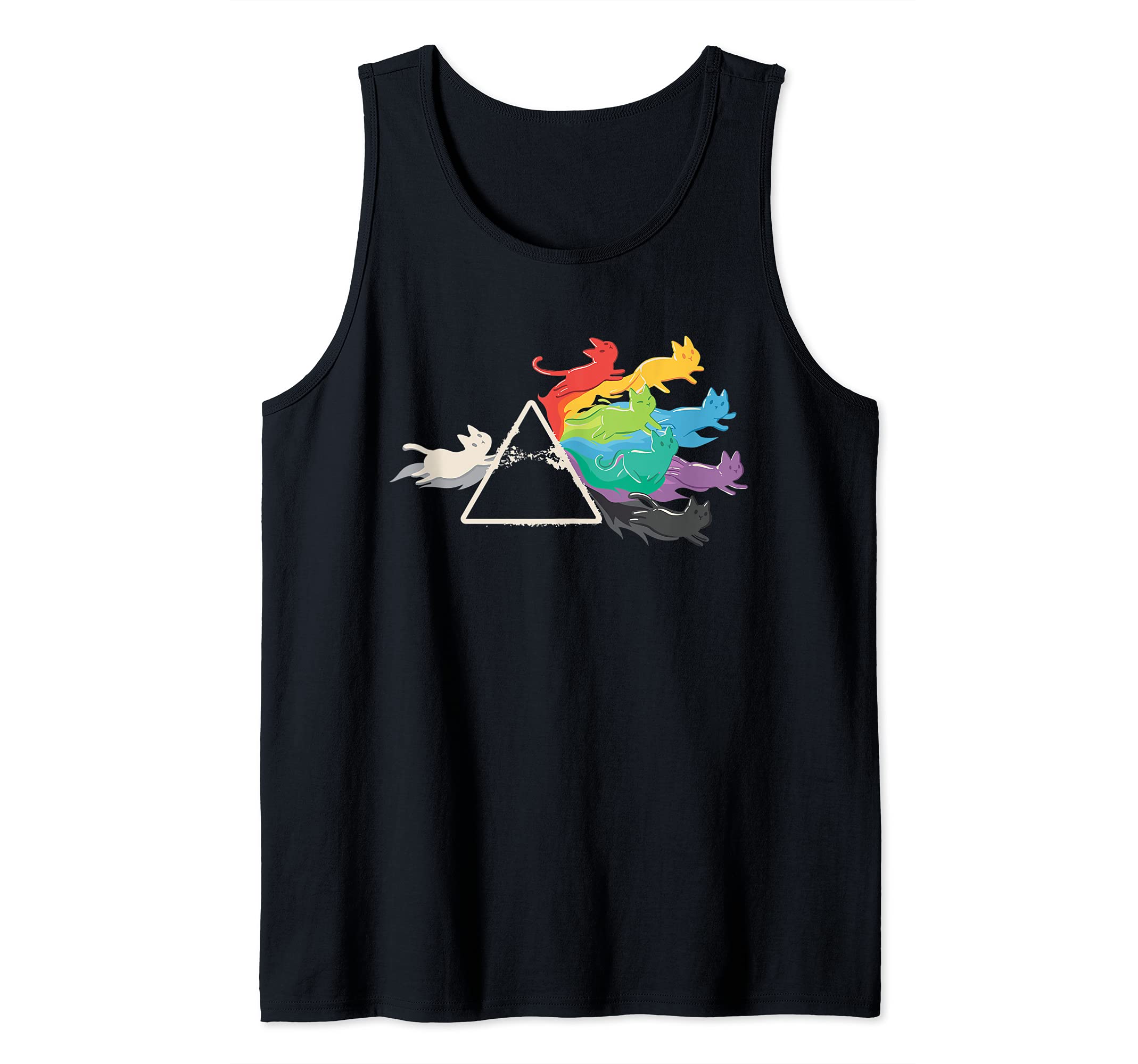 Cats prism light colors cat love light spectrum Tank Top