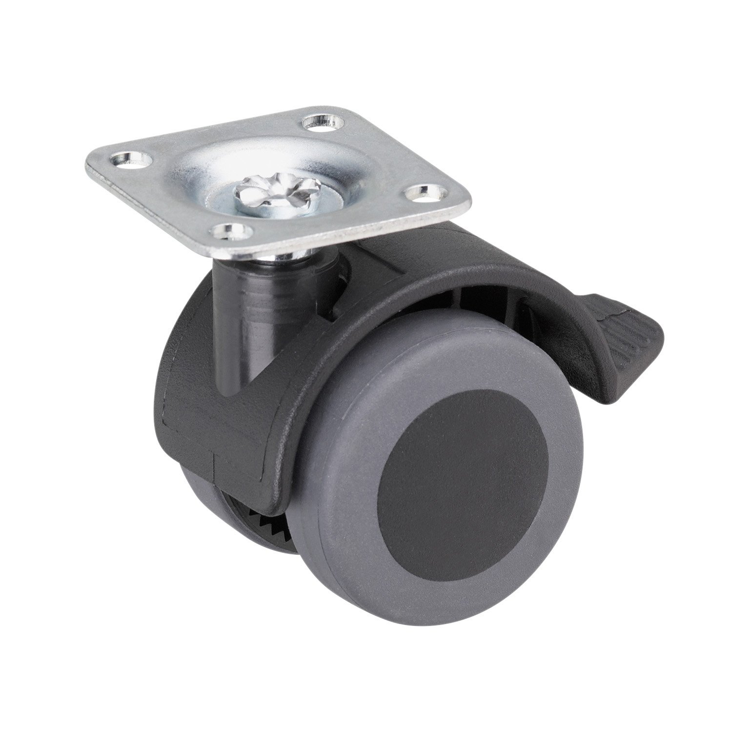 Champion Double Roller Diameter 40 mm ✓ Adjuster ✓ 38 x 38 mm Plate ✓ TPR Wheels ✓ Soft Tread ✓ Bearing ✓/Maximum Load 30 kg//Transport Roller Container Roller Furniture Roller 802230