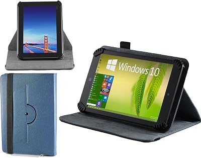 Navitech Blue Leather Book Folio Case Cover & Stylus Pen for Kobo Arc 7 HD
