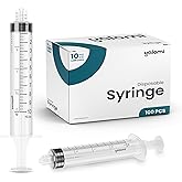 10mL Luer Lock Syringe (No Needle) | 100 Pack | Yalomi | Sterile &amp; Individually Wrapped | Professional, Industrial &amp; Personal Use