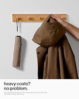 LARHN 5-Hook Wall Mounted Coat Rack 43 cm 2-Pack with Fixings view 3