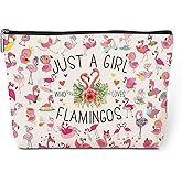 Flamingo Gifts Cute Flamingo Accessories Stuff Cosmetic Bag travel Makeup Bag Gifts for Women Sister Animal Lovers Best Friend Birthday Friendship Anniversary Nurse Mothers Christmas Valentine's Day
