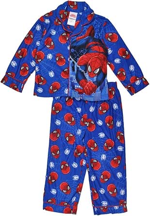 Amazon.com: Marvel Ultimate Spiderman Boys Royal 2Pc Flannel Pajama Set (4): Pants Pajamas Sets 
