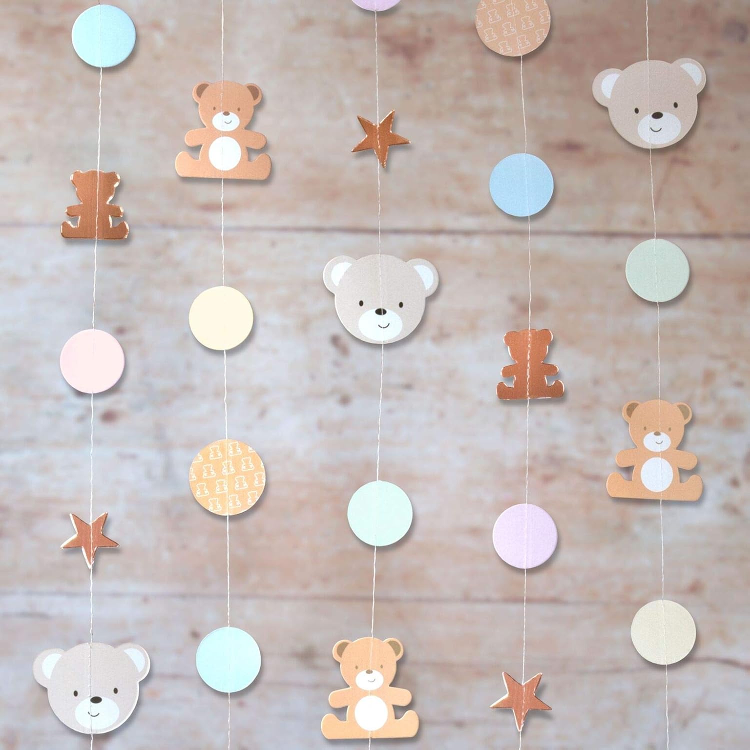 Hatton Gate Teddy Bear String Decorations 6 Strings Each 2 Metres