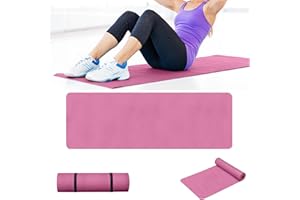 Extended, non-slip yoga mat, 68.11 x 22.83 inches, 4mm thick. Home fitness mat suitable for Pilates and hot yoga. Portable st