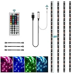 HOUHUI USB LED Strip Lights Kit, 4 Pre-Cut
