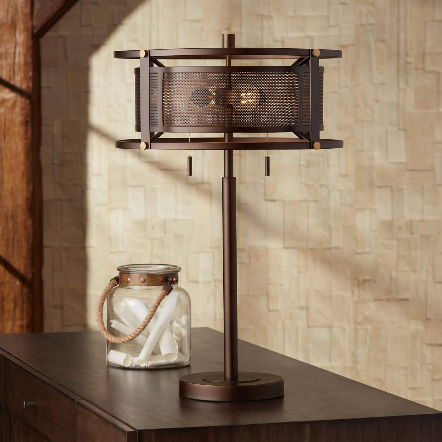 Best table lamp bronze wrought iron