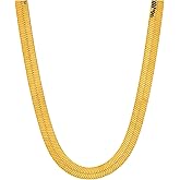 LIFETIME JEWELRY 5mm Flexible Herringbone Chain Necklace 24k Real Gold Plated