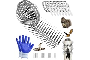 AIQII Bird Spikes for Outdoor Pigeons and Other Small Birds, Pigeon Spikes for Garden Fence and Wall,Barns Roof and Squirrel Guard Baffle with Steel Bird Spikes Stripes 40 inches