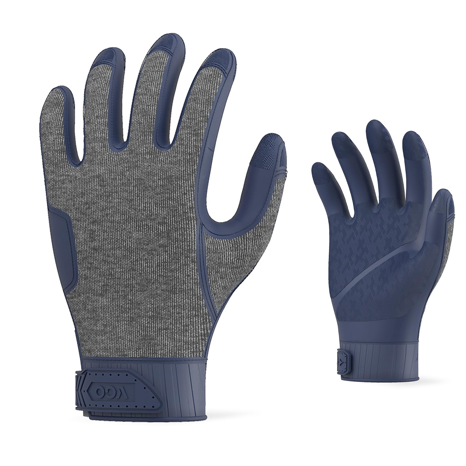 Vgo... Work Gloves Men Seamless Resistent with Waterproof Palm, Mechanics Working Gloves in TPE for Construction Rigger Trucker Warehouse Delivery, 1 pair