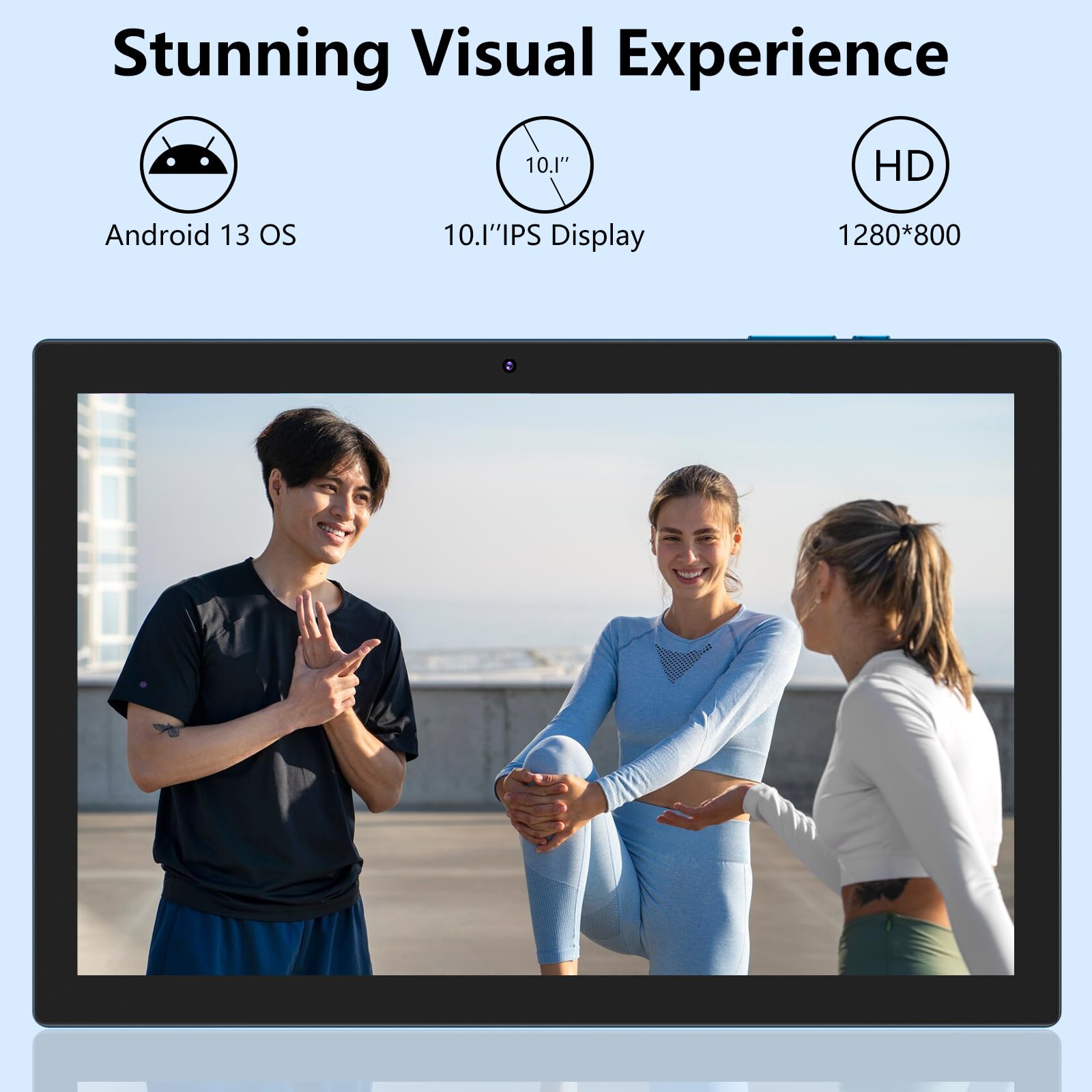 CUPEISI Android 13 Tablet, 10.1 Inch 8GB RAM+64GB ROM Tablet with Keyboard Case Mouse Stylus, 2.0GHz Quad-Core Processor, 8MP Dual Camera Tableta, 10'' HD 5G Wi-Fi 6 BT Tab PC