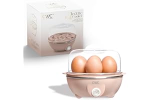 COOK WITH COLOR 350W Electric Double Layer Egg Cooker - Egg Boiler for Hard Boiled, Soft Boiled, and Omelettes, 6.1x6.1x5.5, 