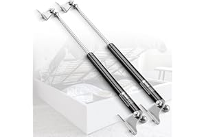 IAQWE 30Inch 200Lbs/890N Gas Struts Springs Shocks Lift Support with L-Type Mounts for Boat Cover RV Bed Storage Heavy Duty Toolbox Lid Trash Bin Bench Cabinet Trap Door Trailer Floor Hatch 2pcs
