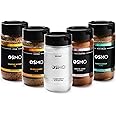 Osmo Seasonings and Sea Salt Bundle, Flakey White Sea Salt, Signature Butcher Rub, Golden Gourmet Blend, Coastal Catch Seasoning & Garden Harvest Blend (Pack of 5)